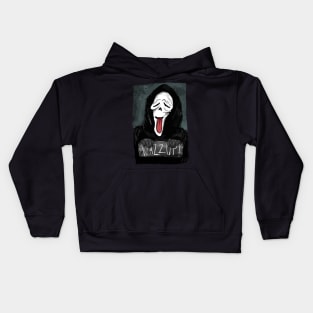 Ghost face wazzup Kids Hoodie